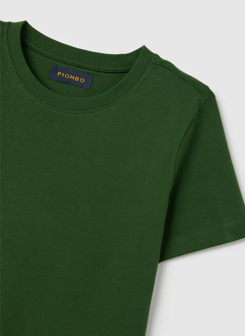 Ovs OVS Green Pure Cotton Regular Fit T-Shirt